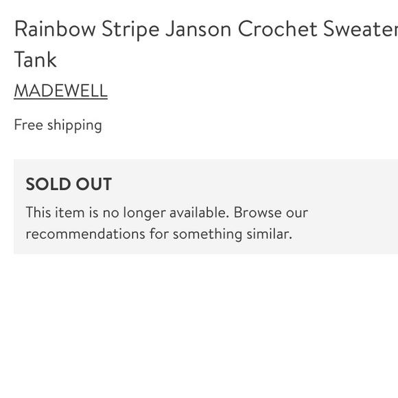 Madewell Crochet Janson Sweater Tank - Picture 6 of 6